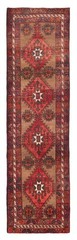 Vintage Hand-knotted Runner Rug 3’8″ x 13’11” Traditional Oriental Wool Carpet