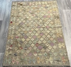 Vintage Kilim Traditional Hand Made Oriental Wool Kilim 5ftx3.2ft 147cmx99cm