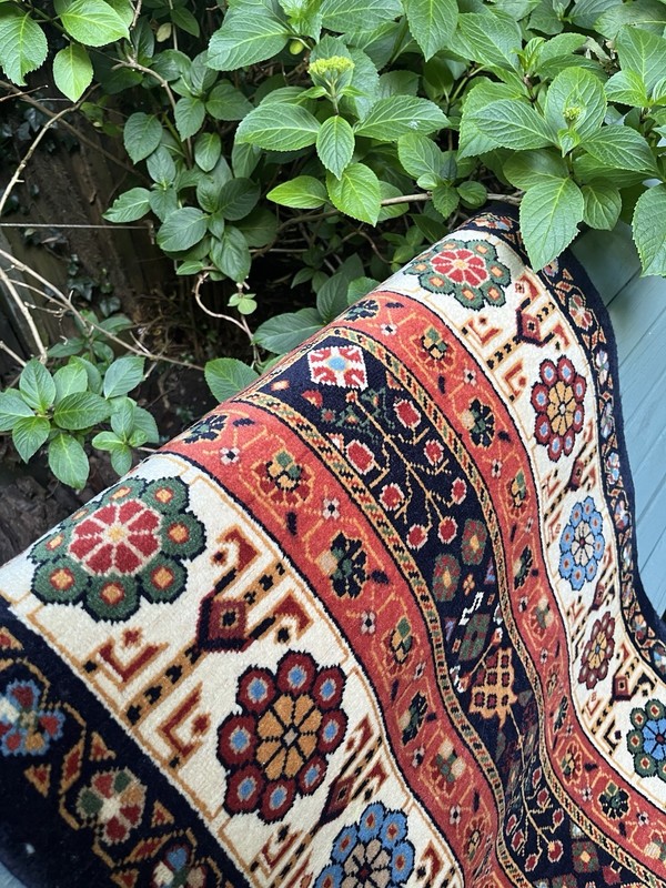Original Handmade Gashgai Wool Rug Runner 157 x 62 cm Natural Dye Tribal Rug gallery