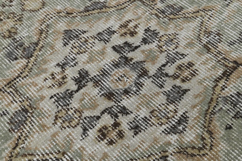 Vintage Turkish Oushak Rug, Beige 5x8 ft, Handmade Wool, Bohemian Anatolian gallery