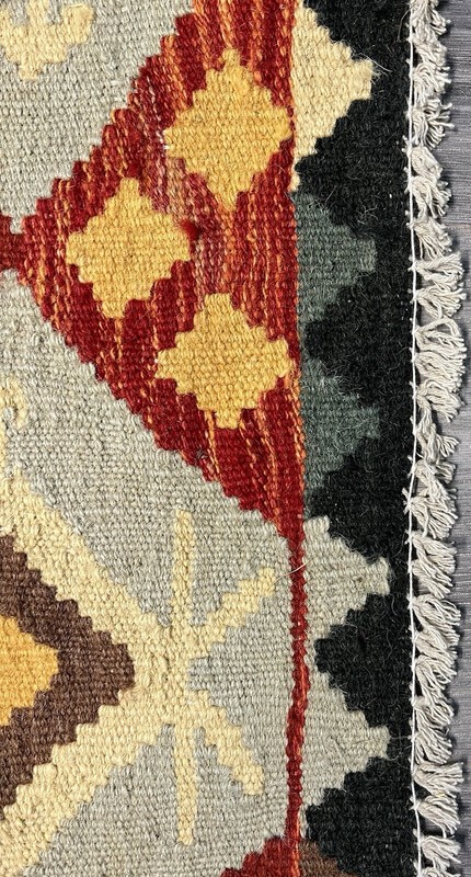 Vintage Kilim Traditional Hand Made Oriental Wool Kilim 5ftx3.2ft 143cmx102cm gallery