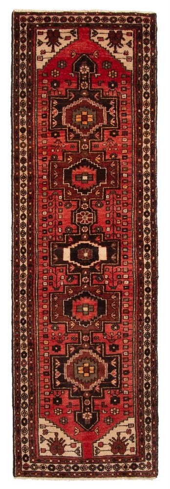2'9" x 8'11" Vintage Hand-knotted Runner Rug Traditional Oriental Wool Carpet