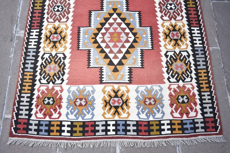 Turkish Kayseri Rug 43'' x 88'' Anatolian Yahyali Rug Organic Wool Area Rug gallery