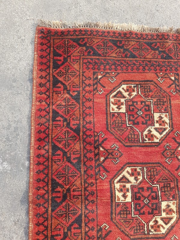 Vintage Hand Made Traditional Rug Epic Oriental Wool Multicolor Carpet 288x83 cm gallery
