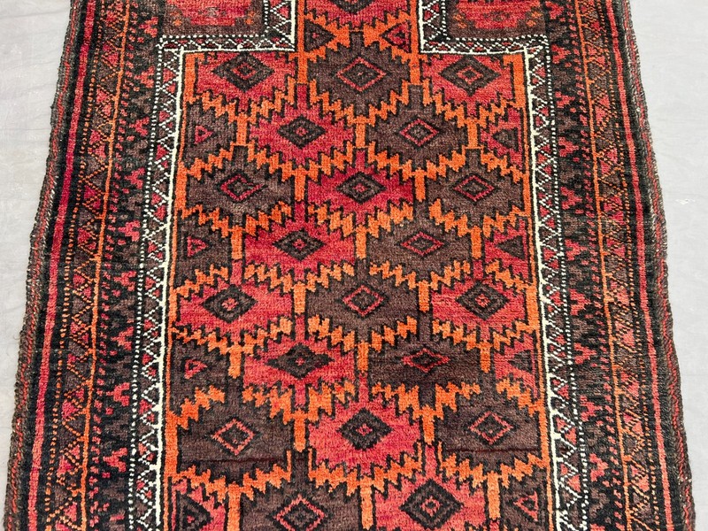 Vintage Afghan Tribal Rug 2'6 x 4'1 ft Hand Knotted Wool Rare Accent Rug gallery