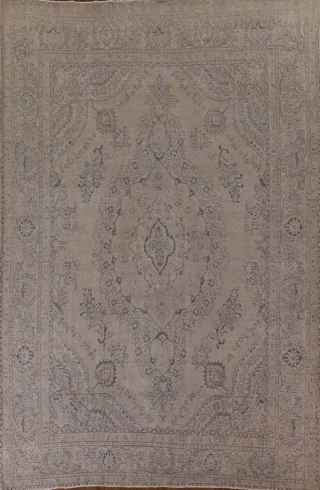 Distressed Vintage Muted Area Rug 9x13 Wool Hand-knotted Living Room Classic Rug