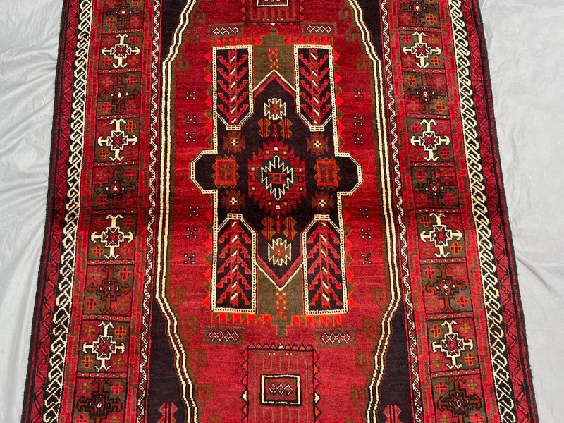 5x9 Vintage Afghan Mowri Turkmen Wide Rug Hand Knotted Wool Oriental Boho Carpet gallery