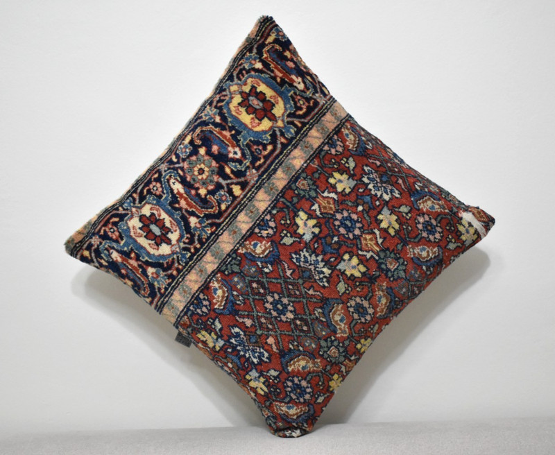 Antique Pillow Cover Sofa Rug 16'' x 16'' Made of Antique Cushion Cover Carpet gallery