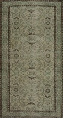 Timeless Floral Anatolian Area Rug 5×9 Ft Hand-Knotted Distressed Wool Carpet