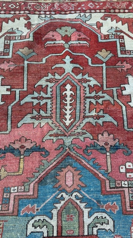 ANTIQUE HAND WOVEN KAZAK HERIZ SERAPI 11X11FT RUGS gallery