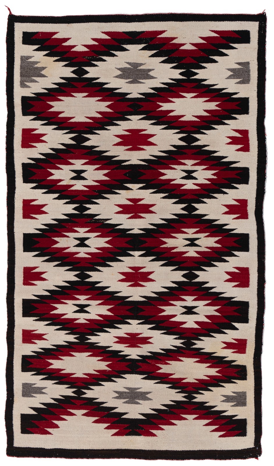 Vintage Circa 1950 Ivory Navajo Hand Woven Rug, 3'7 X 6'1 E21574 gallery