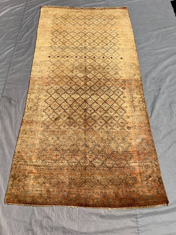 Terracotta Antique Afghan Muted Rug 5x10 Geometric Baluchi Neutral Tribal Carpet gallery