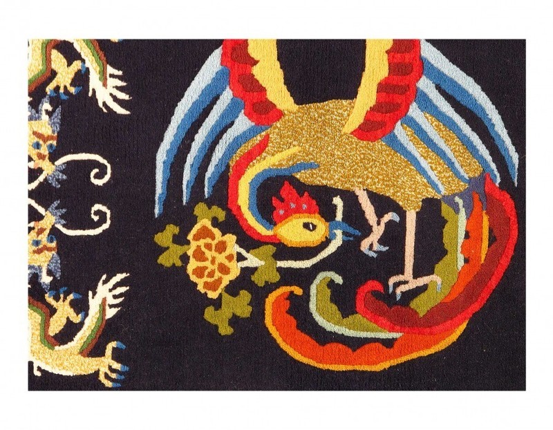 Navy Blue Chinese Art Deco 3'1'' X 5'9'' gallery