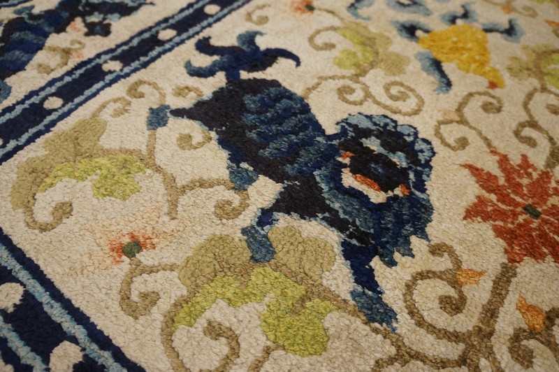 3X7 Antique Chinese Silk Area Rug 1935 gallery