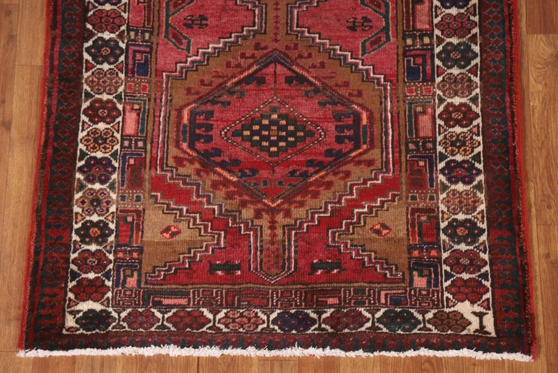 Nomad Handmade Wool Red Traditional 11 ft Runner Rug Tribal Vintage Carpet 4x11 gallery