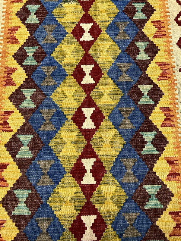 Vintage Kilim Traditional Hand Made Oriental Wool Kilim 5ftx3.2ft 151cmx101cm gallery