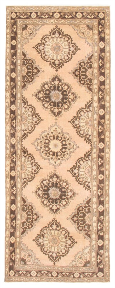 Vintage 4'9" x 12'6" Traditional Hand Knotted Vegetable Dye Wool Area Rug