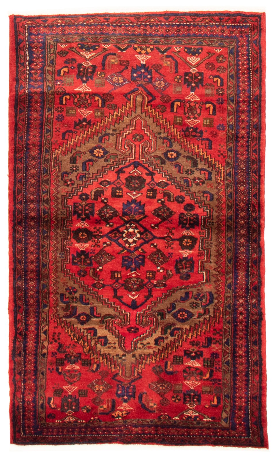 Vintage 3'9" x 6'8" Traditional Hand Knotted Vegetable Dye Wool Area Rug gallery