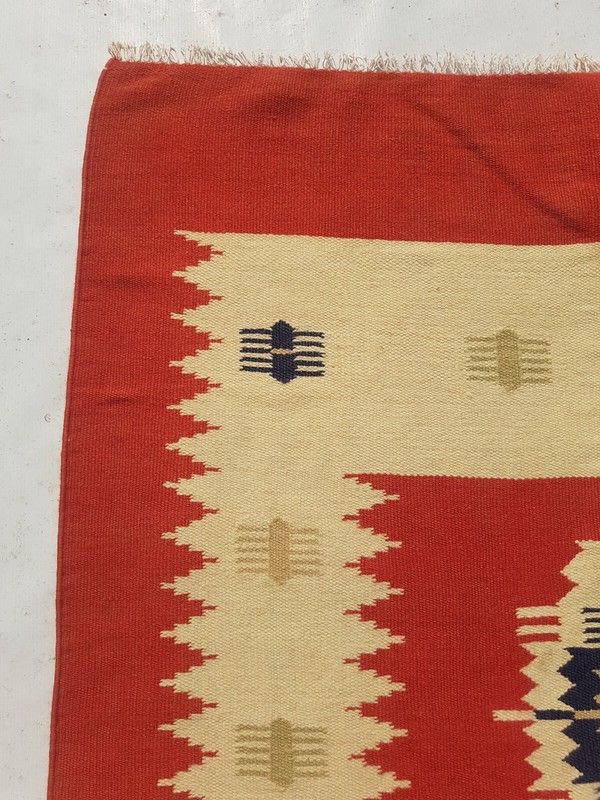 Vintage Traditional Handcrafted Turkish Kilim Rug for Home Décor 177x117 cm gallery