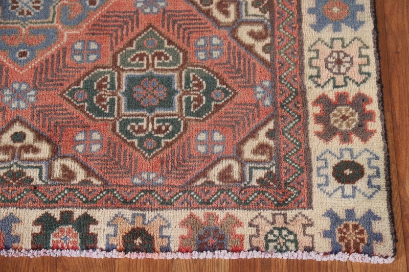 Hand-Knotted Tribal Pink Wool Carpet Geometric Oriental Area Rug 5x10 Ft gallery