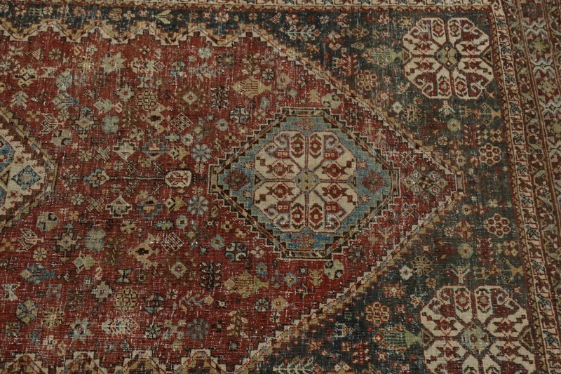 Antique Vegetable Dye Traditional Rug 4x7 ft Hand-knotted Wool Old Carpet gallery