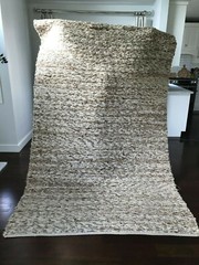Vintage Mid Century Modern/ Hollywood Regency Spun Wool Rug