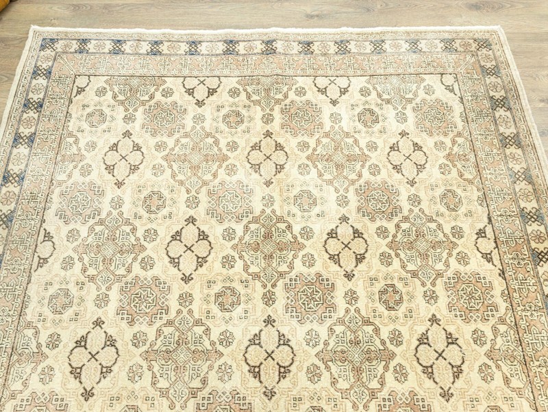Mid Century Modern Large Turkish Rug-Vintage Hand Knotted Oushak Rug-6.7x9.8 ft gallery