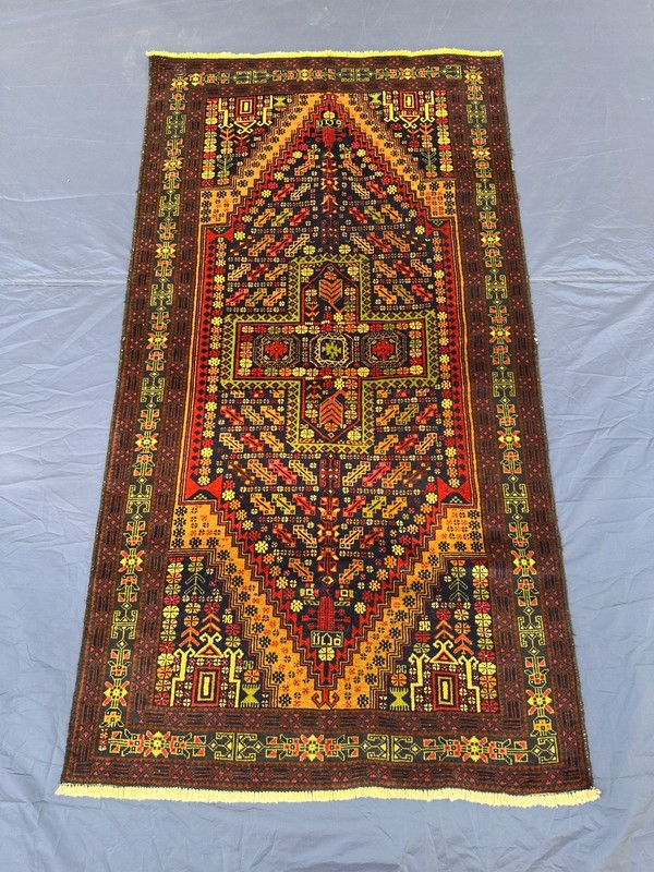 100 x 210cm COLLECTORS' ITEM Vintage Adreskan Natural Vegetable Dye Nomad Carpet gallery