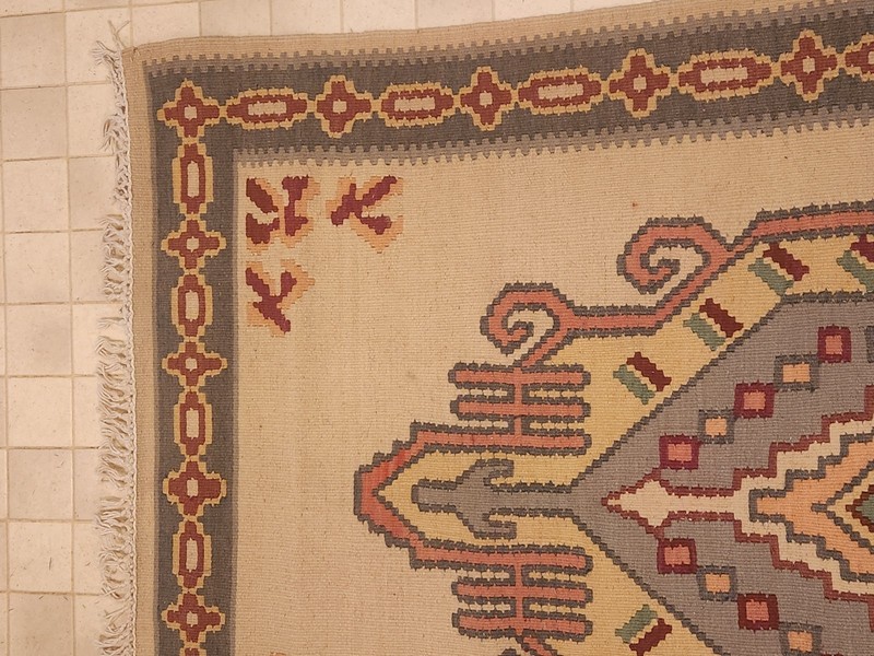 Vintage Turkish Kayseri rug wool & cotton 5'x3' gallery
