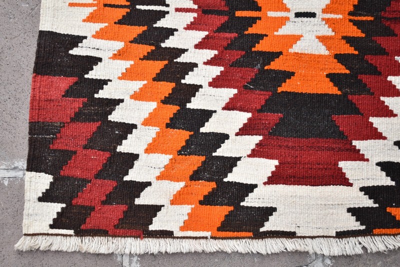 Vintage Turkish Rug 35'' x 56'' Anatolian Nomadic Rug Flat Woven Wool Rug gallery