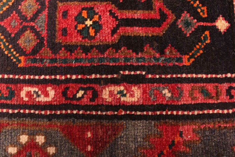 Vintage Hand-knotted Runner Rug 3'7" x 9'7" Traditional Oriental Wool Carpet gallery