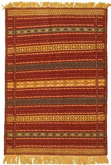 Vintage 3’3″ x 4’9″ Traditional Wool Hand Woven Oriental Area Rug