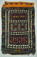 Antique Rug Pillow, Konya Yastik, Anatolian Small Rug, Handwoven Rug Pillow