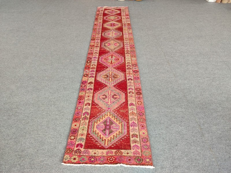 2.8 x 13 Ft, Antique rug 3x13, Turkish runner 3x13 vintage, Heriz rug, Herki rug gallery