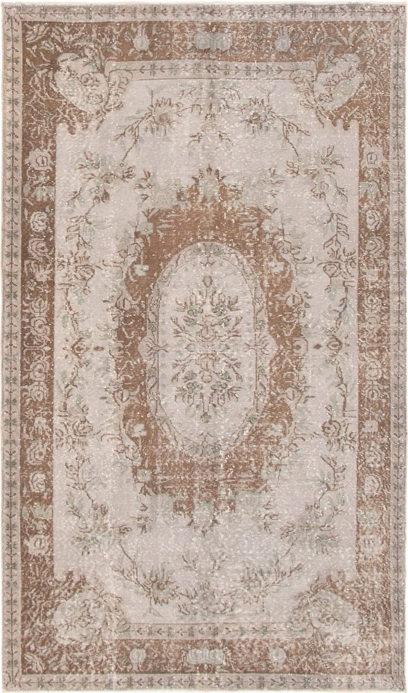 Vintage 5'4" x 9'3" Traditional Hand Knotted Vegetable Dye Wool Area Rug