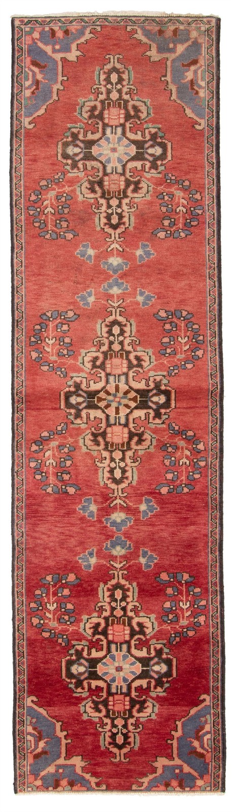 2'7" x 9'7" Vintage Hand-knotted Runner Rug Traditional Oriental Wool Carpet gallery