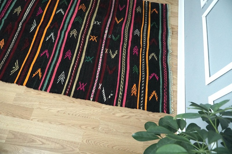 Wool Handmade Kilim Runner, Boho Colorful Turkish Runner, 4.07x10.66 ft. H-2766 gallery