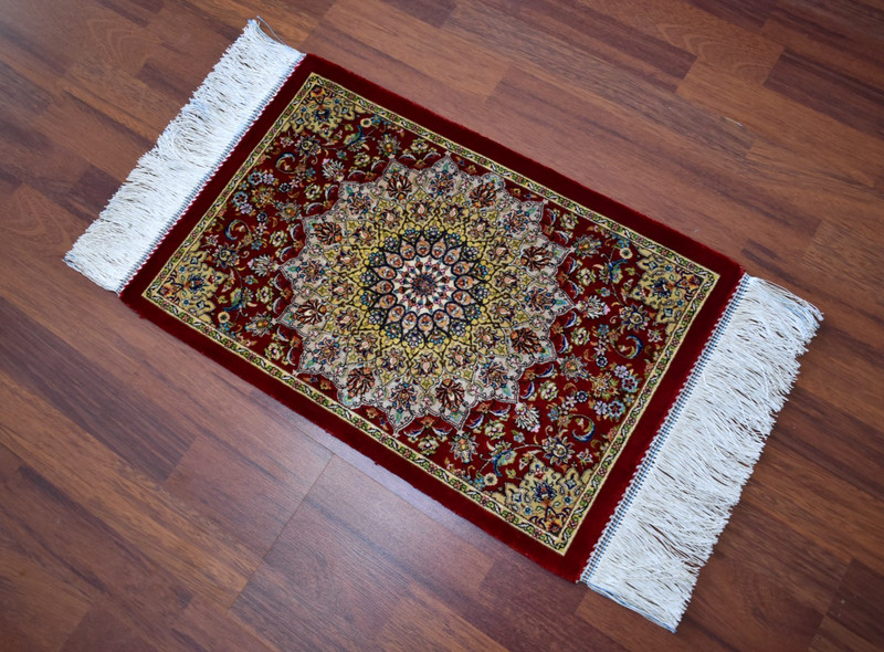 Silk Rug 100 % Bamboo Silk Mini Rug 16'' x 23'' Home Decor Rug Wall Hangings Rug gallery