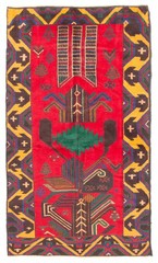 Vintage Traditional Hand-Knotted Area Rug 3’3″ x 5’9″ Oriental Wool Carpet