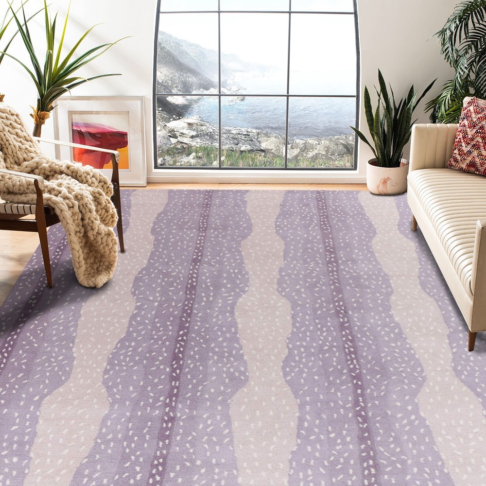 Antelope Chetah Animal purple Contemporary Handmade Tufted 100% Woolen area rug