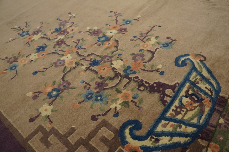 9X12 Antique Chinese Art Deco Wool Area Rug 1925 gallery
