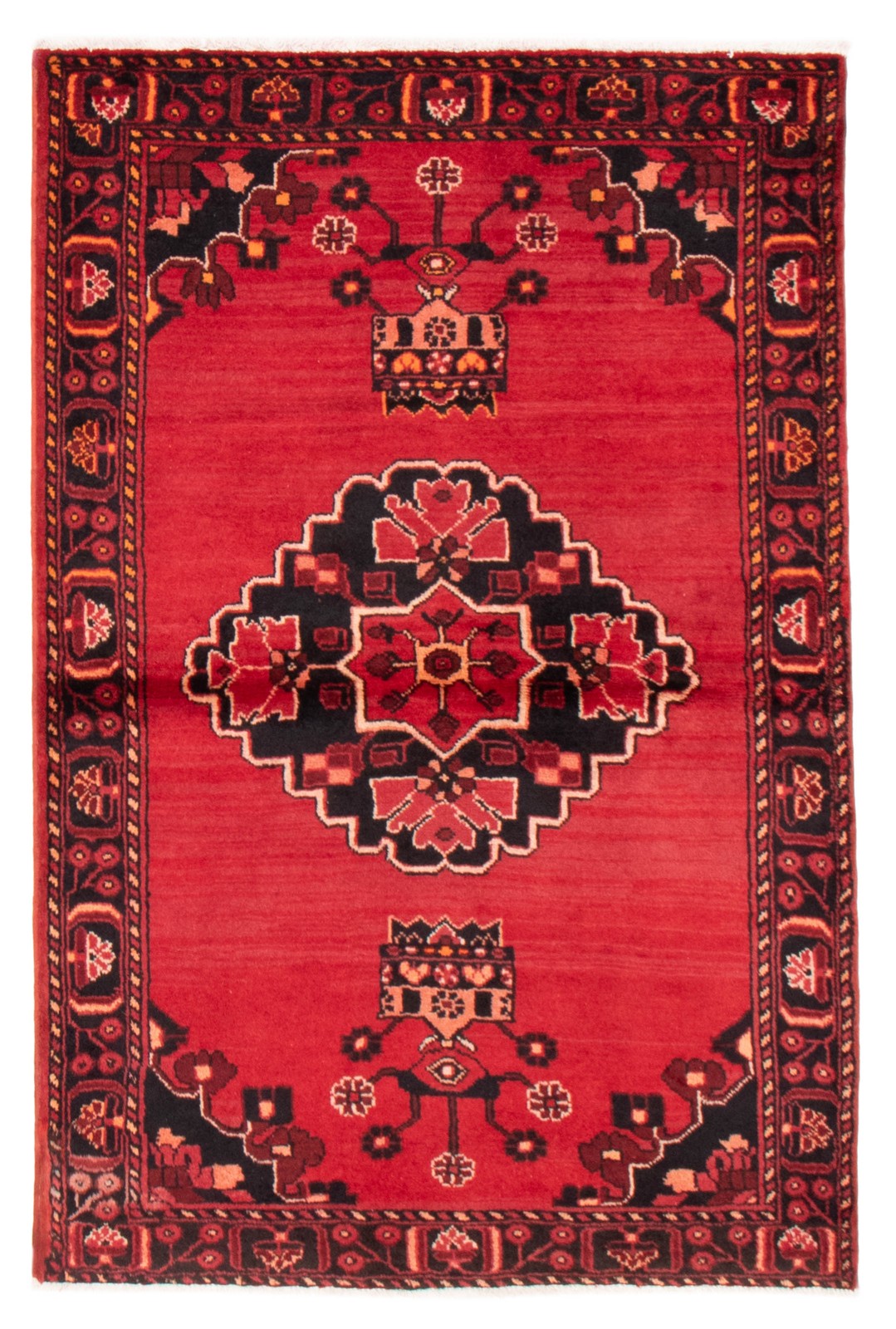Vintage Traditional Hand-Knotted Area Rug 4'2" x 6'5" Oriental Wool Carpet gallery