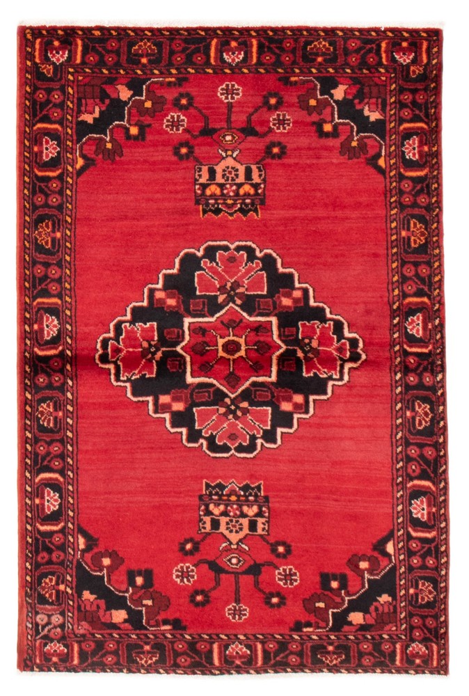 Vintage Traditional Hand-Knotted Area Rug 4'2" x 6'5" Oriental Wool Carpet