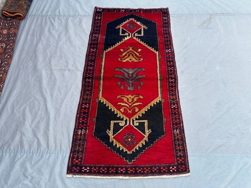 2'10 x 5'8 ft Vintage Turkish Hand-Knotted Area Rug Wool Tribal Kitchen Rug gallery
