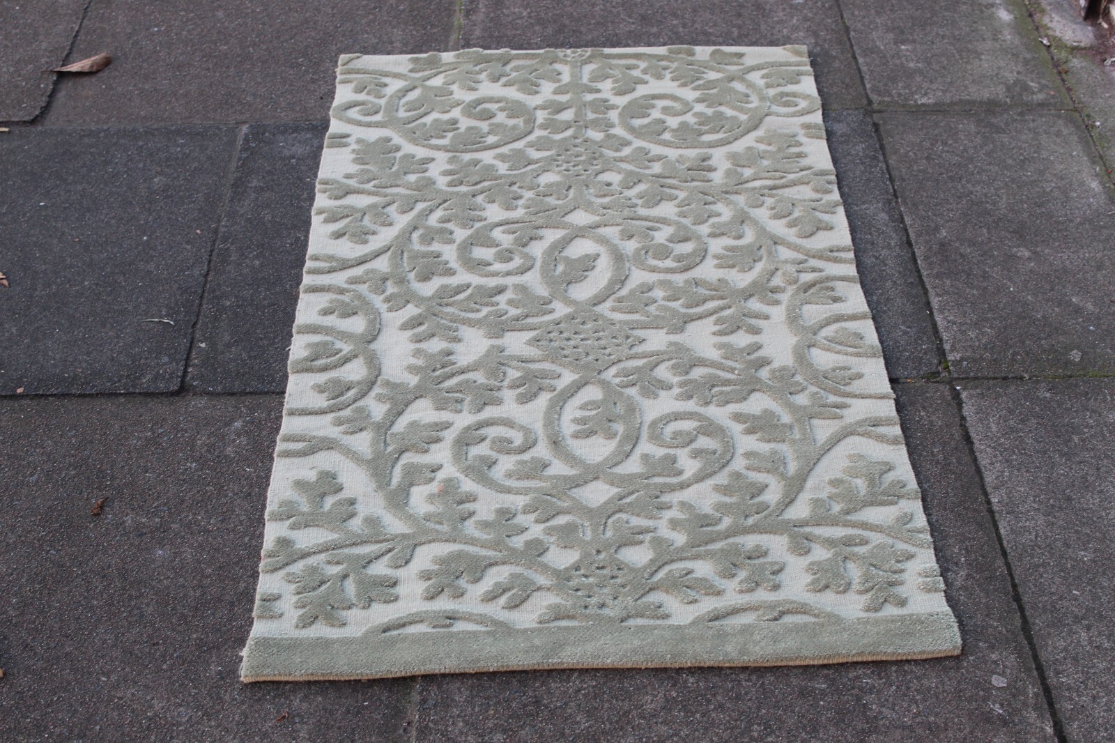 Vintage Traditional Hand Made Oriental Contemporary Wool Grey Rug Kilim 122x70cm gallery