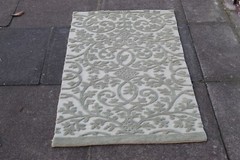 Vintage Traditional Hand Made Oriental Contemporary Wool Grey Rug Kilim 122x70cm