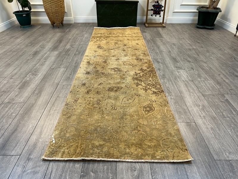 Persian Runner Rug, Vintage Persian Rug, Hallway Rug, Kitchen Rug, 3 x 9.6 ft gallery