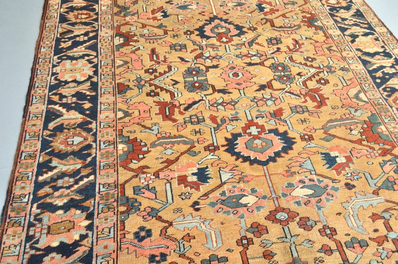 VERY RARE CAMELGROUND ANTIQUE SERAPI HERIZ REGION RUG 9,5 x 6,9 ft. circa 1900's gallery