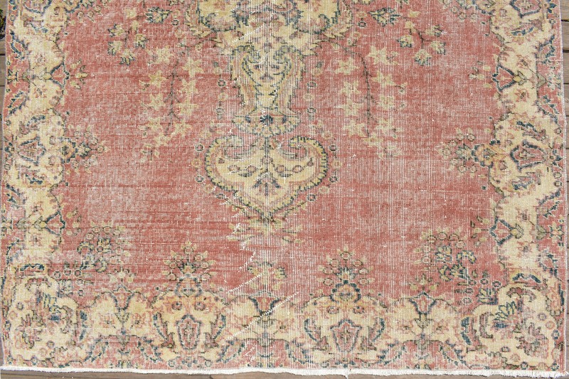 Turkish Rug 62''x99'' Oushak Light Muted Color 5x8 Vintage Rug Carpet 159x252cm gallery