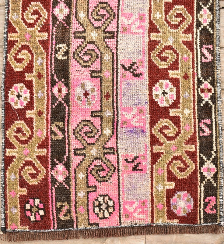 Turkish Kilim Rug 1x6 Handwoven Kars Natural Wool Carpet 50x213cm Runner Rug gallery